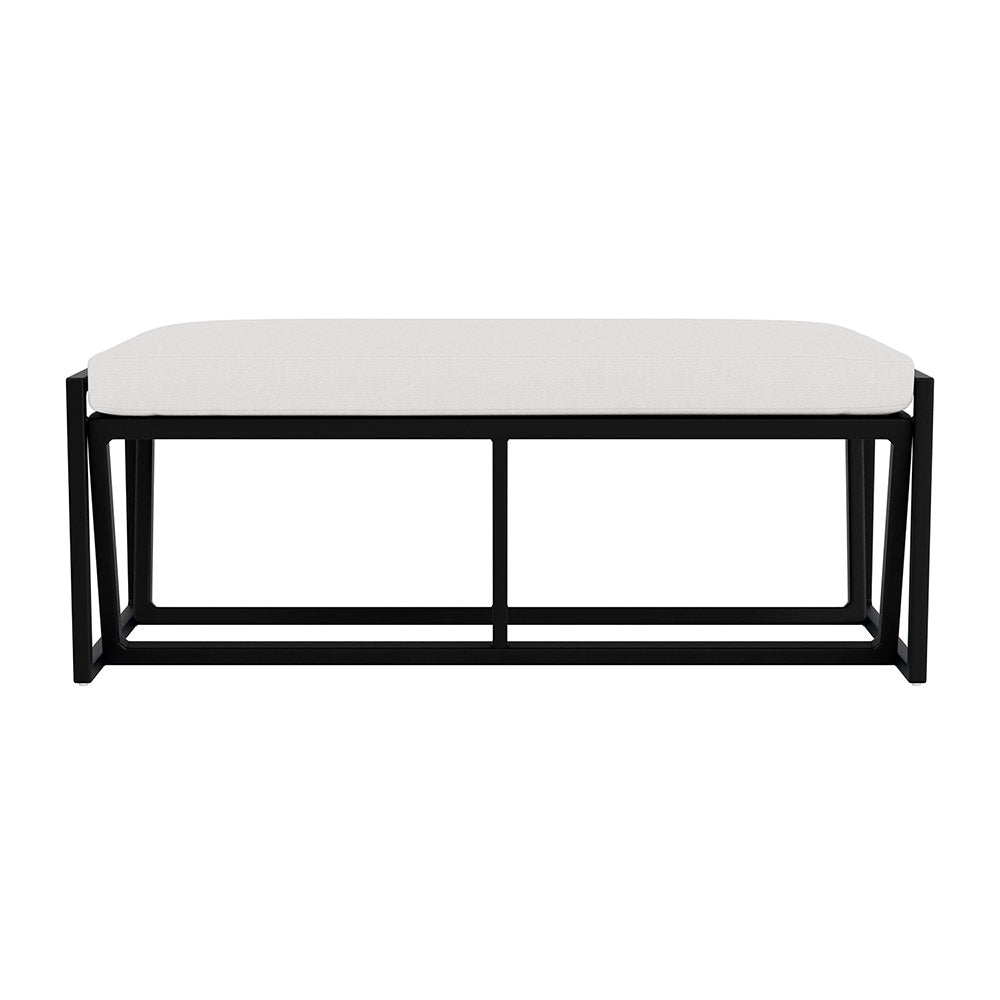 Lloyd Flanders Summit Aluminum Outdoor Loveseat Ottoman