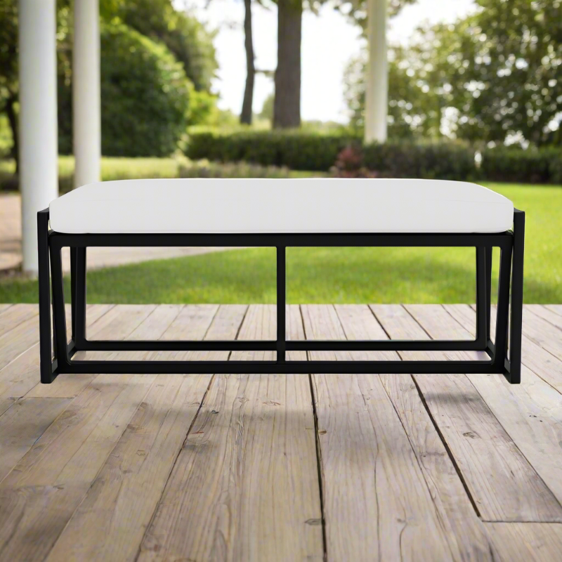 Lloyd Flanders Summit Aluminum Outdoor Loveseat Ottoman