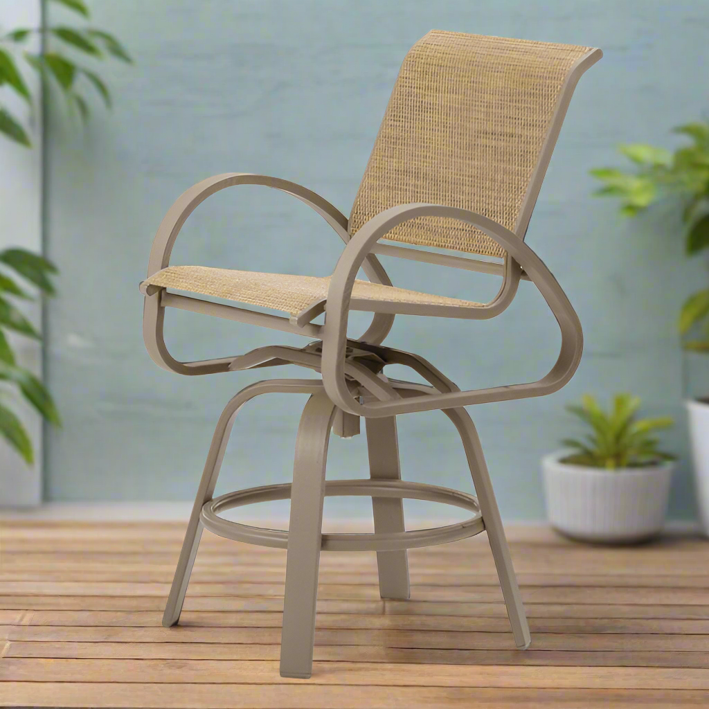 Telescope Casual Aruba II Sling Balcony Height Swivel Cafe Chair