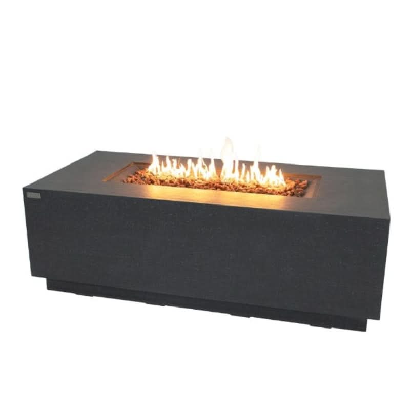 Elementi Andes Glass Fiber Reinforced Concrete Outdoor Fire Table with Propane Tank Holder