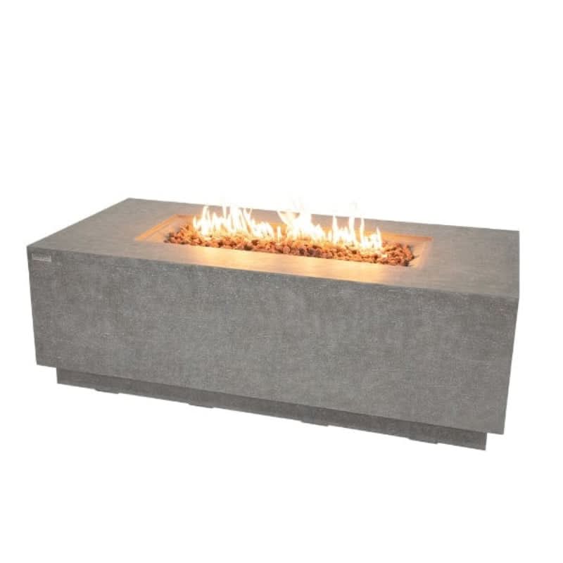 Elementi Andes Glass Fiber Reinforced Concrete Outdoor Fire Table with Propane Tank Holder