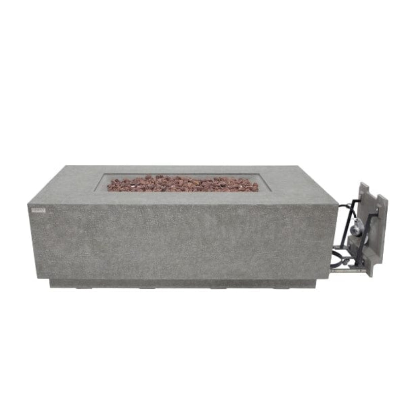 Elementi Andes Glass Fiber Reinforced Concrete Outdoor Fire Table with Propane Tank Holder
