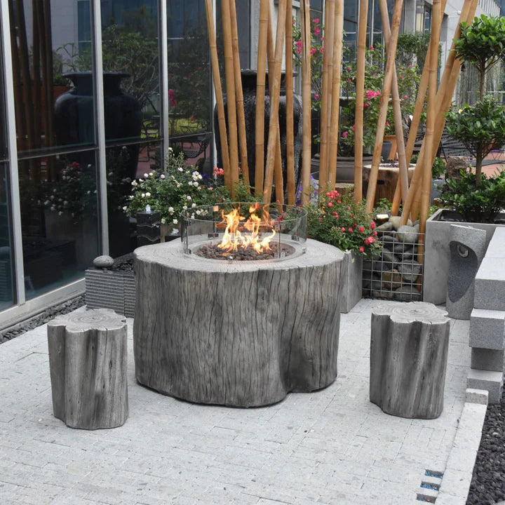 Elementi Warren Cast Concrete Outdoor Propane Fire Table