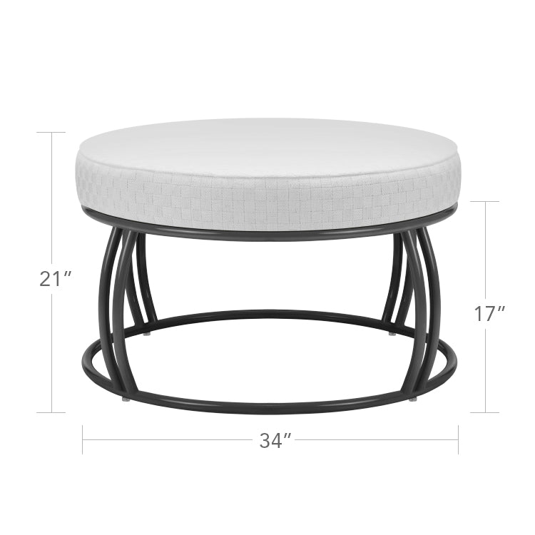 DecoScape Elephant Aluminum Ottoman