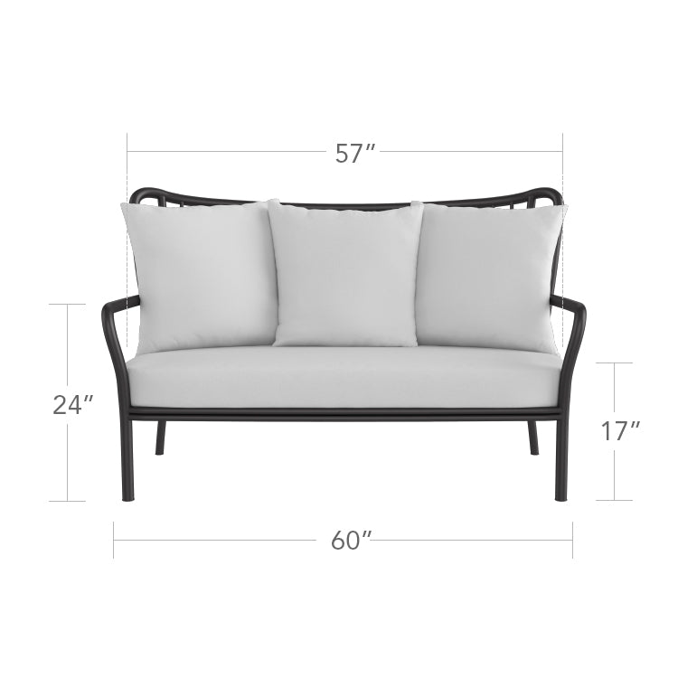 DecoScape Elephant Aluminum Loveseat