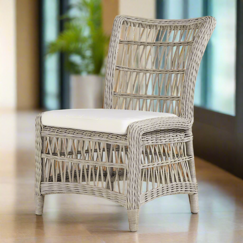 Lloyd Flanders Mackinac Woven Vinyl Outdoor Armless Dining Chair