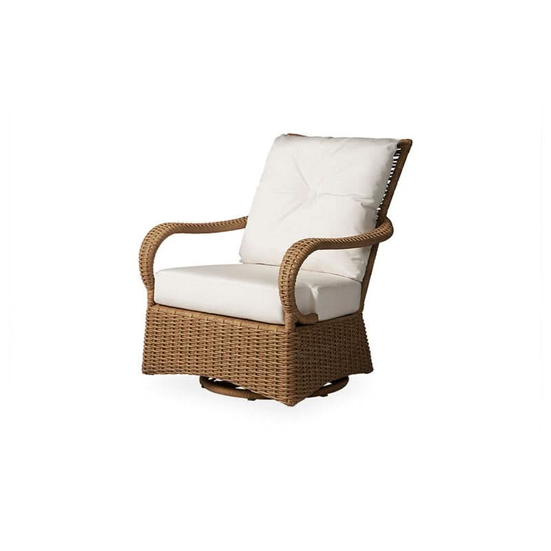 Lloyd Flanders Magnolia Woven Vinyl Outdoor Swivel Glider Lounge Chair