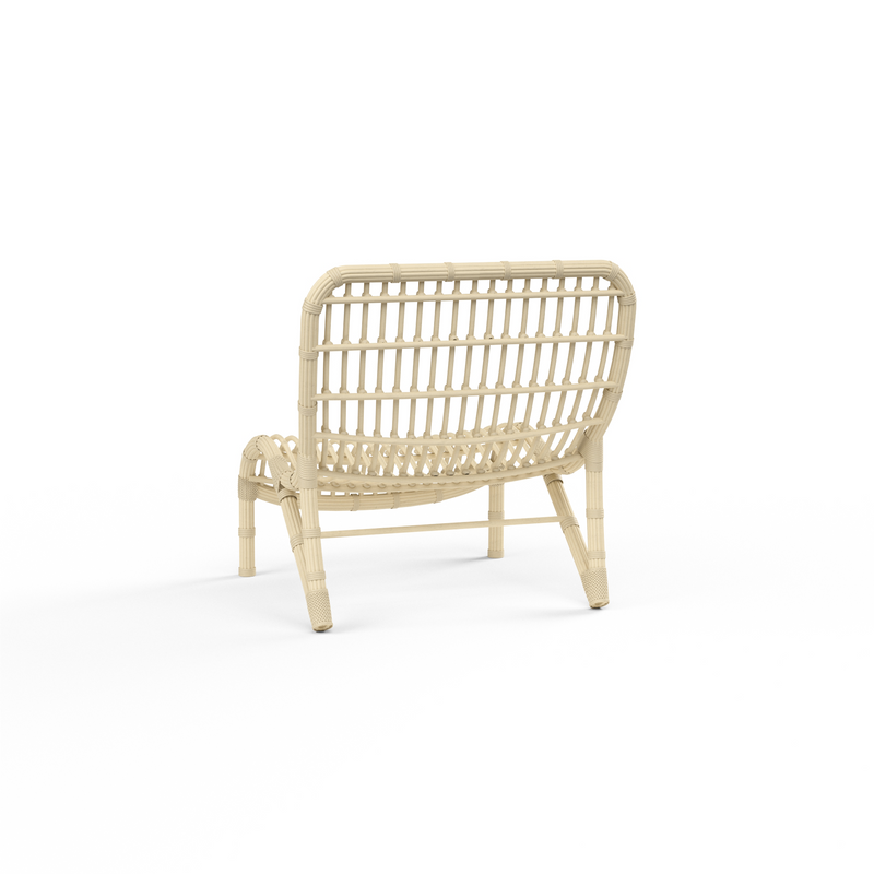 Sunset West Farro Wicker and Aluminum Outdoor Armless Club Chair
