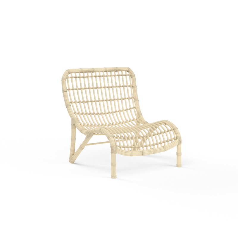 Sunset West Farro Wicker and Aluminum Outdoor Armless Club Chair