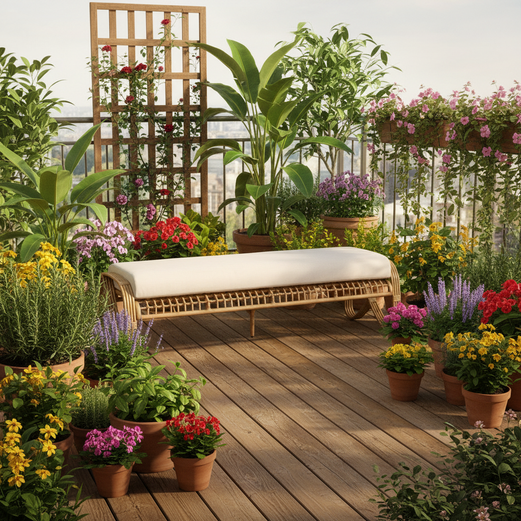 Lloyd Flanders Riviera Wicker Outdoor Garden Bench