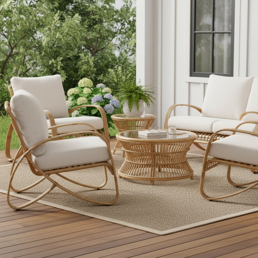 Lloyd Flanders Riviera Wicker Outdoor Lounge Chair