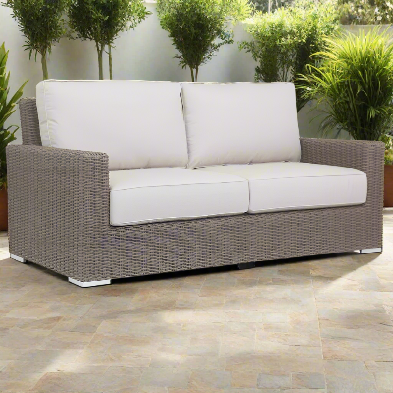 Sunset West Coronado Wicker Outdoor Loveseat With Cushions