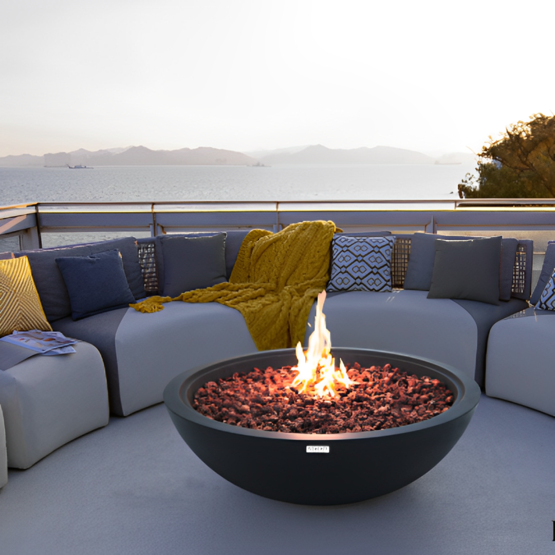 Elementi Rose Bowl Concrete Outdoor Fire Table