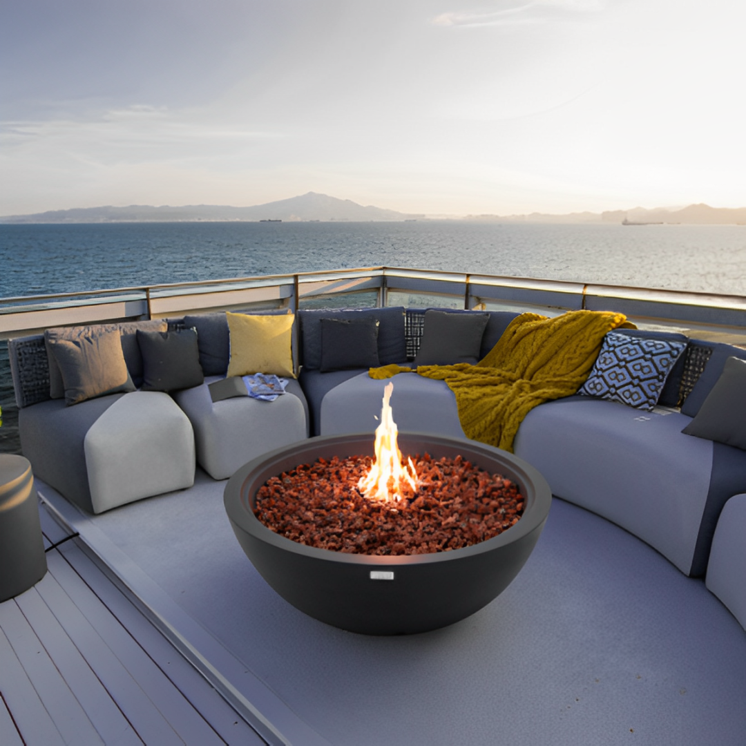 Elementi Rose Bowl Concrete Outdoor Fire Table