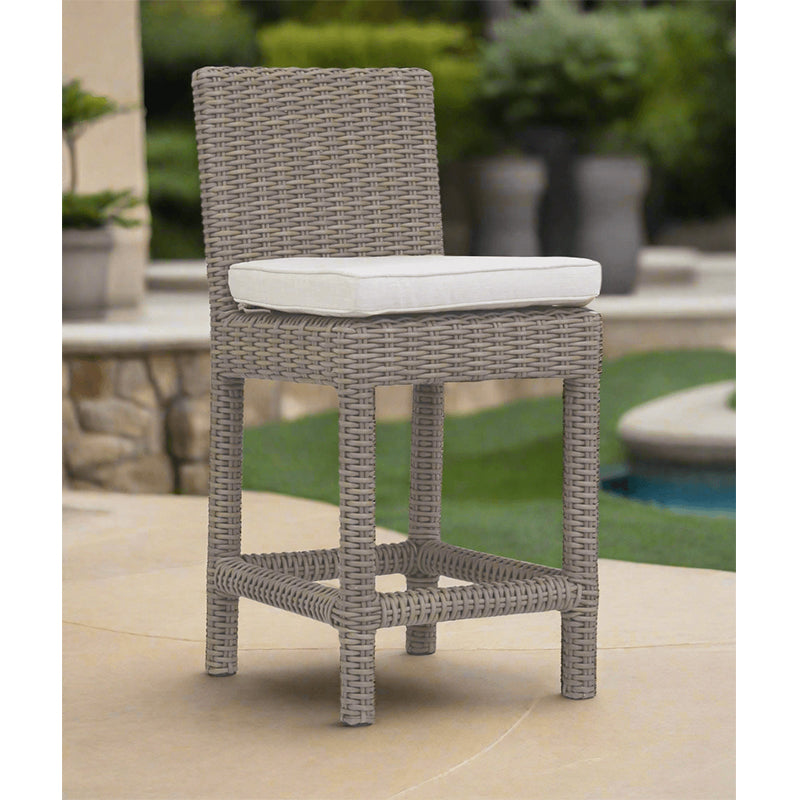 Sunset West Coronado Wicker Outdoor Counter Stool With Cushions