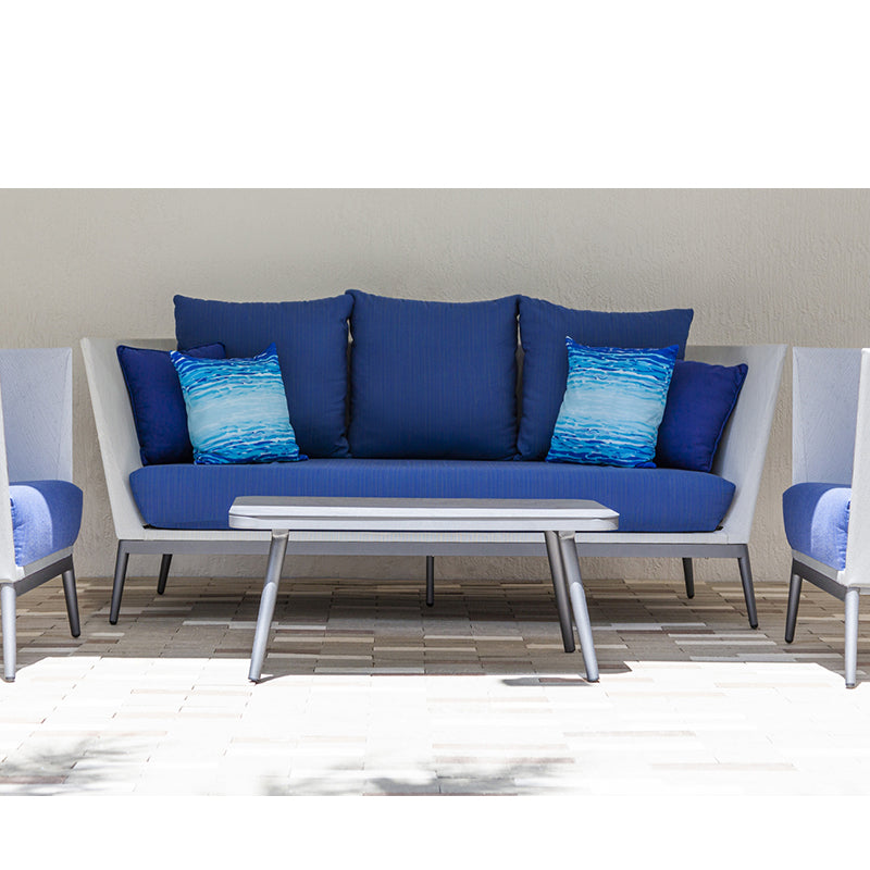DecoScape Cosmo Powder Coated Aluminum Outdoor Sofa