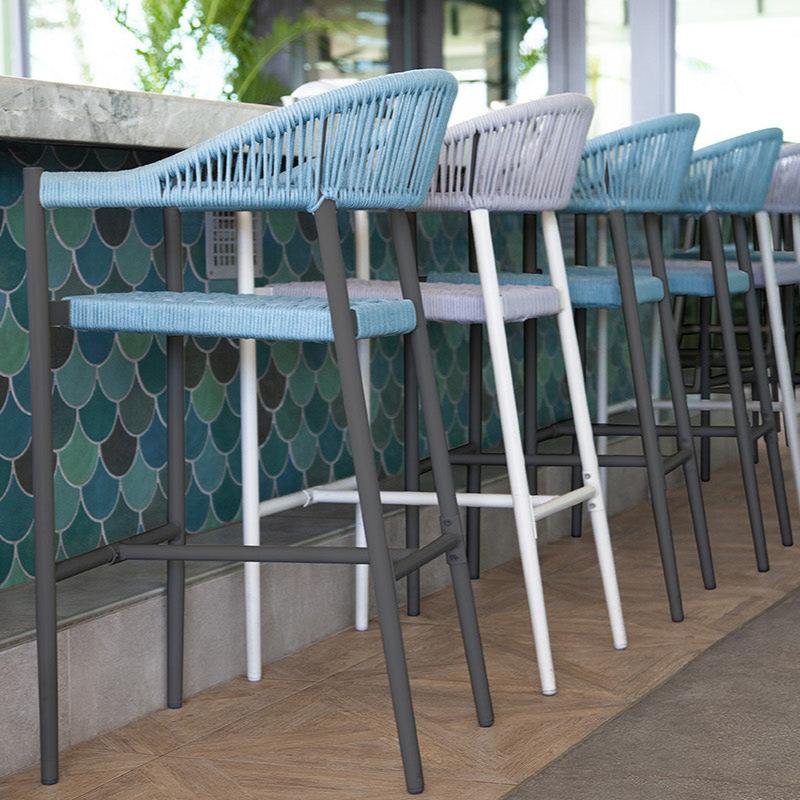 DecoScape Skye Aluminum Outdoor Bar Arm Chair