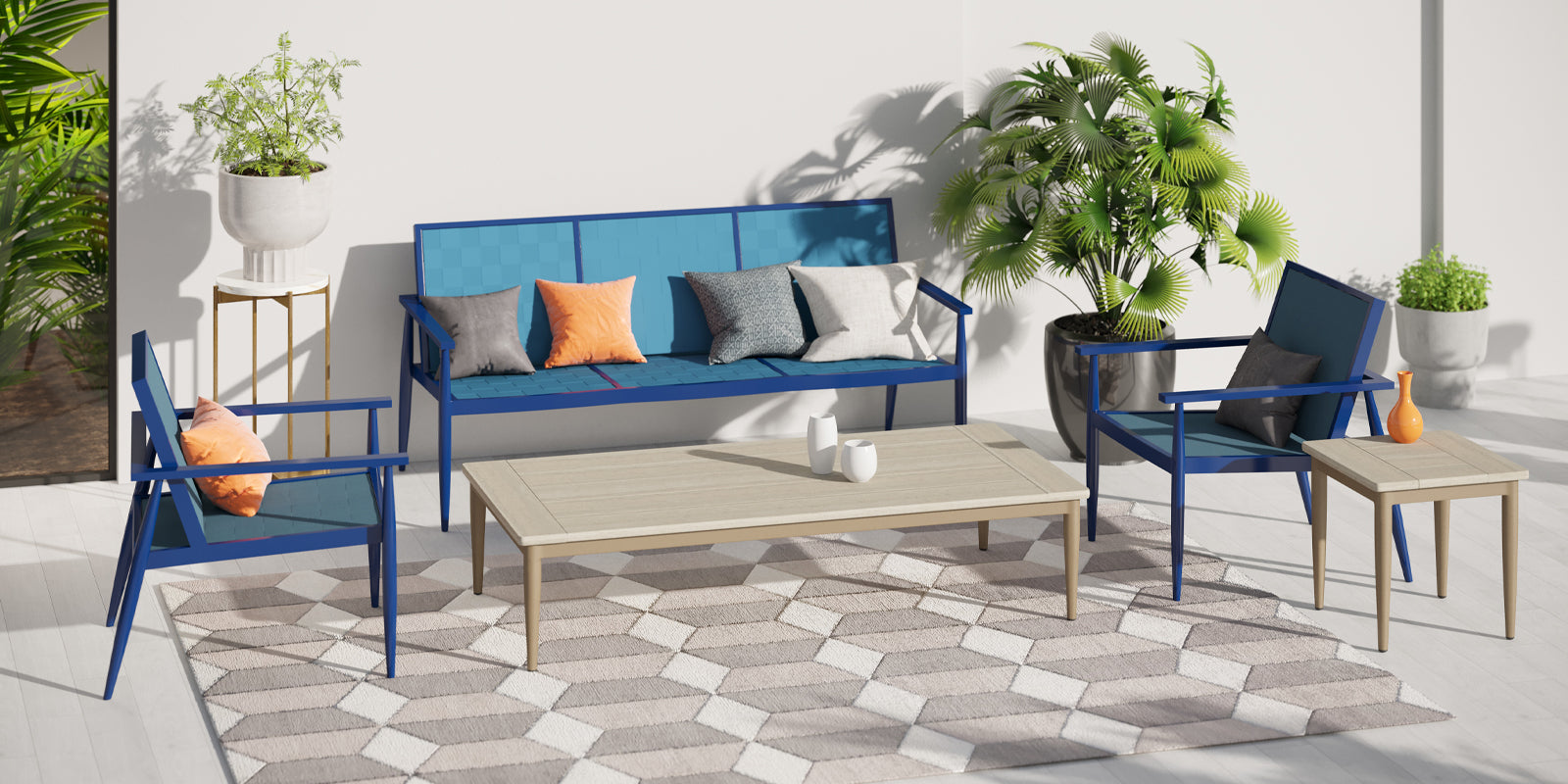 DecoScape Danish Aluminum Outdoor Sofa
