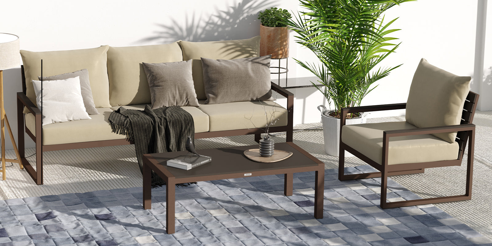 DecoScape Modera Aluminum Outdoor Sofa