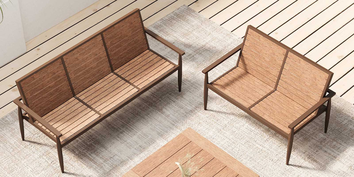 DecoScape Danish Aluminum Outdoor Loveseat