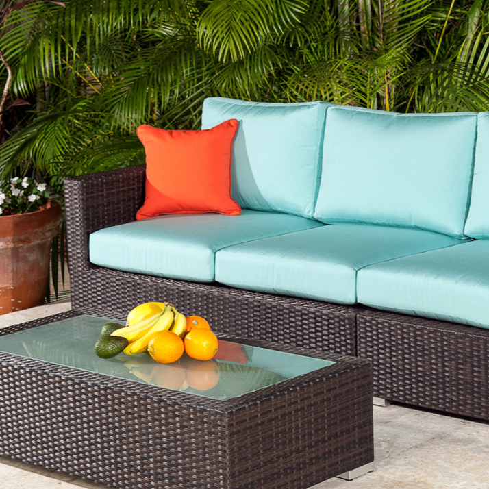 DecoScape Lucaya Resin Wicker Left Arm Loveseat