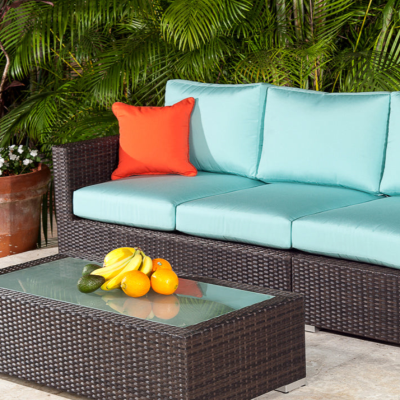 DecoScape Lucaya Wicker Outdoor Left Arm Loveseat