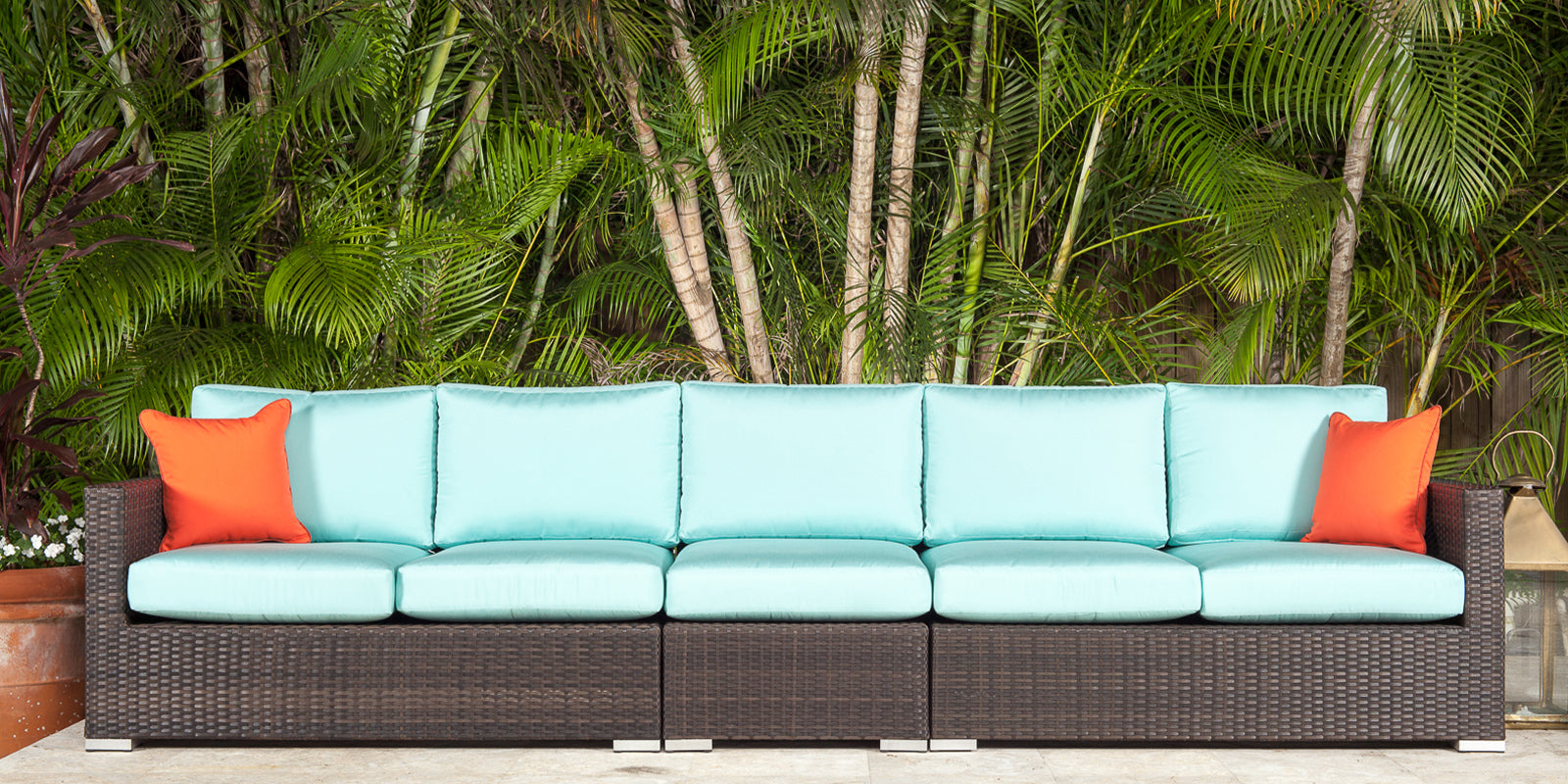 DecoScape Lucaya Resin Wicker Left Arm Loveseat