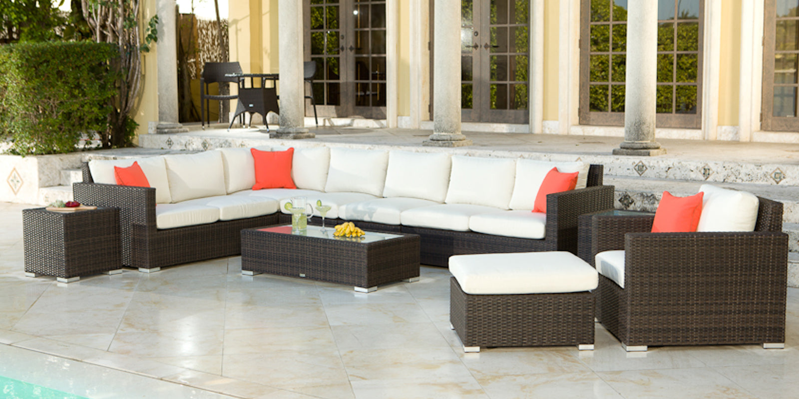 DecoScape Lucaya Wicker Outdoor Armless Loveseat