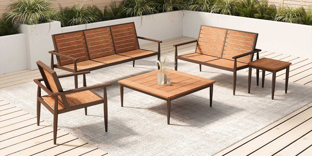 DecoScape Danish Aluminum Outdoor Loveseat