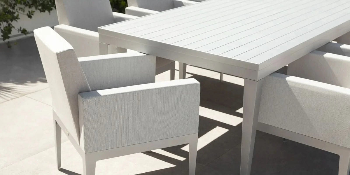 DecoScape South Beach Aluminum Outdoor Rectangular Dining Table