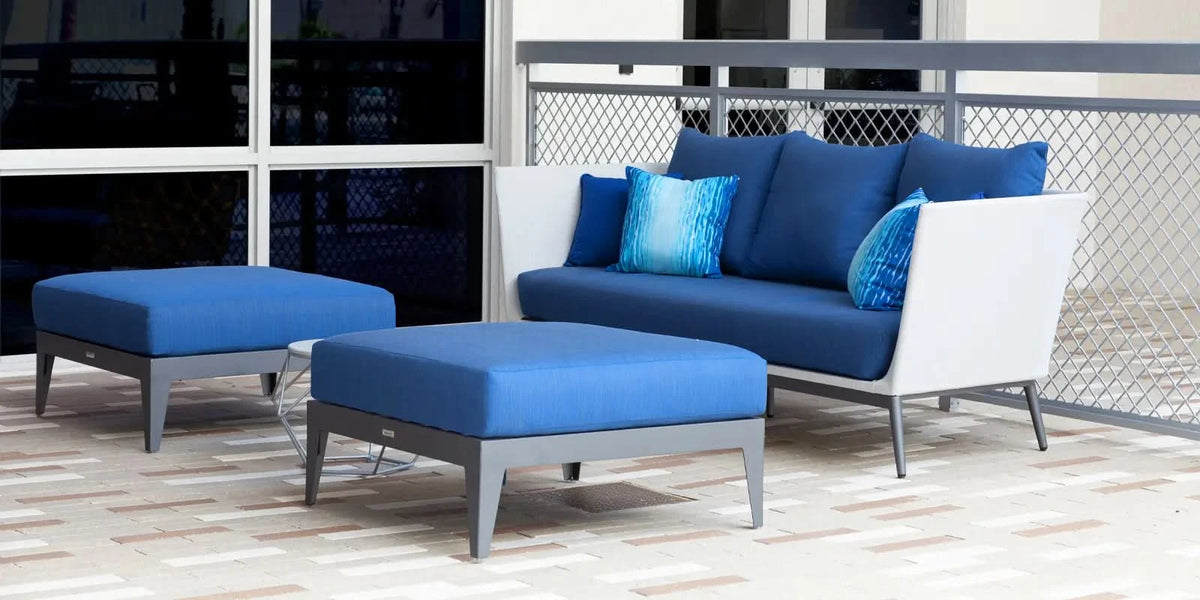 DecoScape South Beach Aluminum Outdoor Ottoman