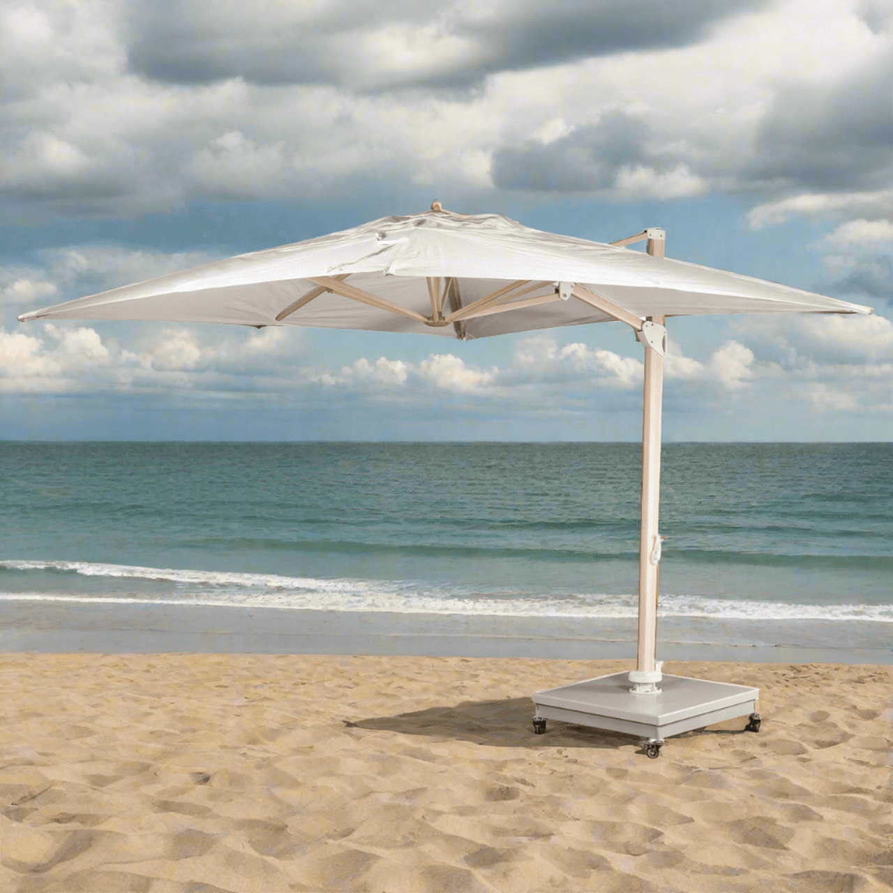 DecoScape The Grand 13' Cantilever Umbrella - Wood Grain Base