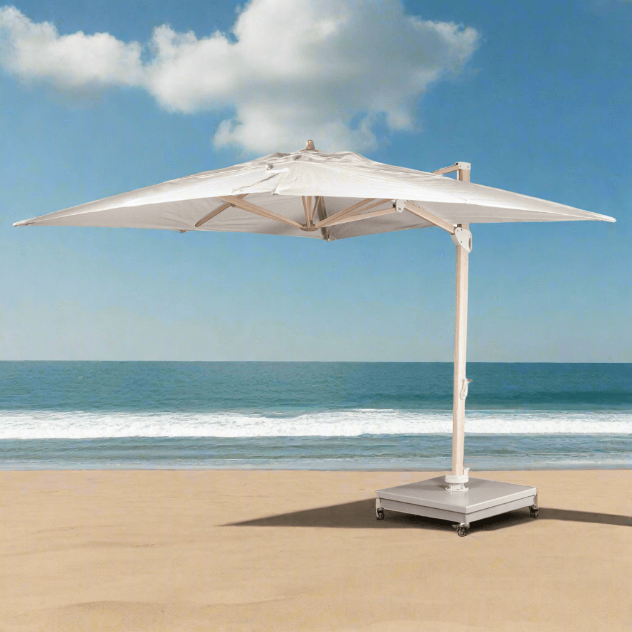 DecoScape The Grand 13' Cantilever Umbrella - Wood Grain Base