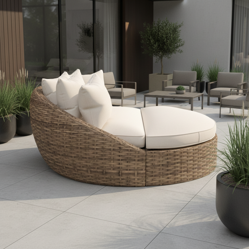 Sunset West Havana Outdoor Wicker Round Daybed