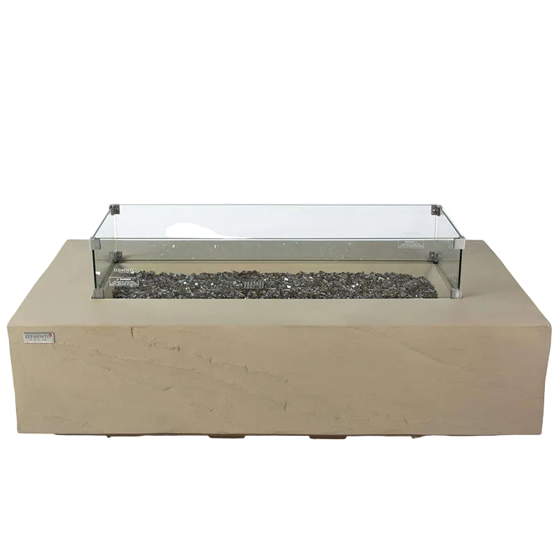 Elementi Plus Colorado Glass Fiber Reinforced Concrete Outdoor Fire Pit Table