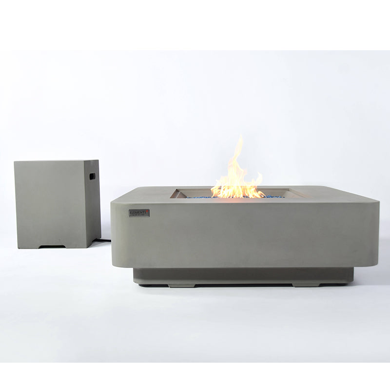Elementi Plus Lucerne Glass Fiber Reinforced Concrete Outdoor Fire Pit Table