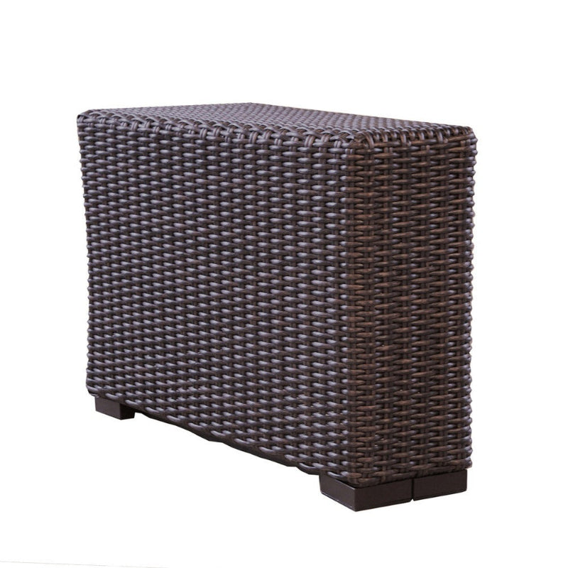 Lloyd Flanders Mesa Woven Vinyl Outdoor Wedge End Table