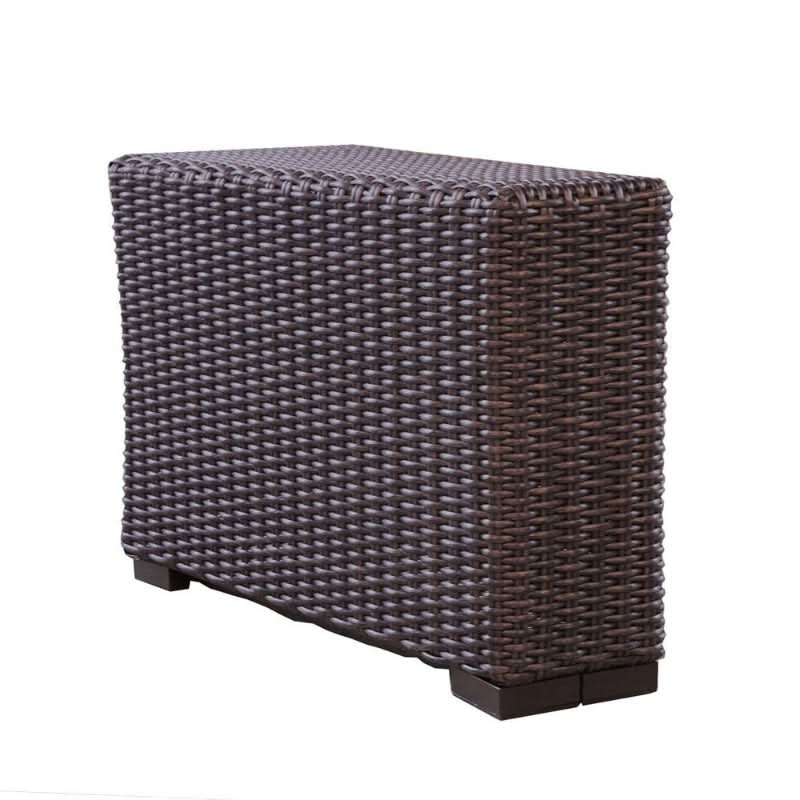 Lloyd Flanders Mesa Woven Vinyl Outdoor Wedge End Table