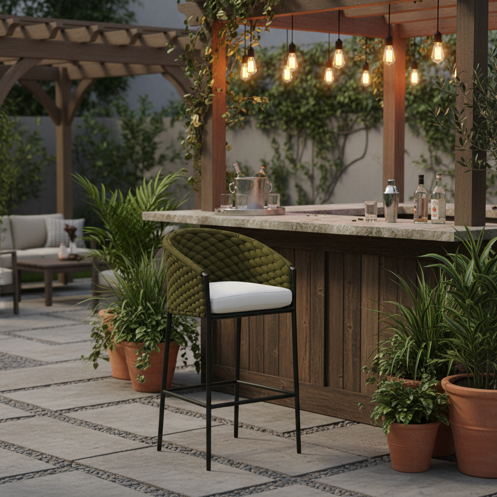 Lloyd Flanders Escape Aluminum Outdoor Bar Stool