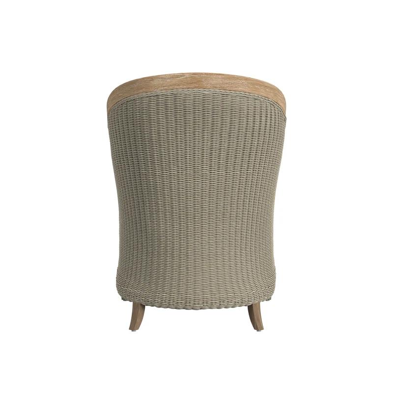 Sunset West Cambria Teak and Wicker Outdoor Dining Chair