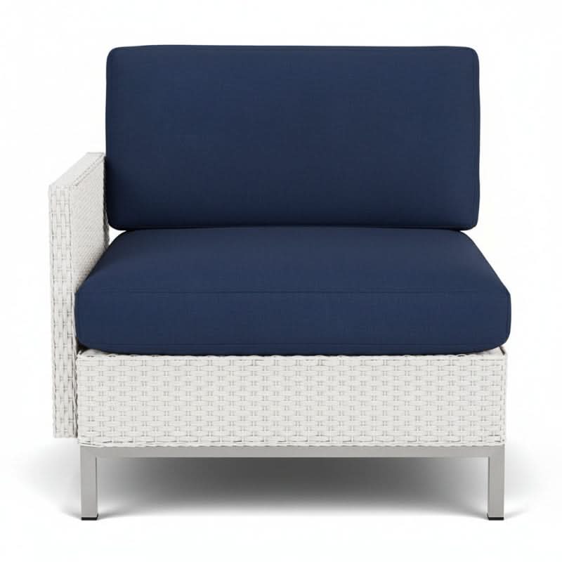 Lloyd Flanders Elements Wicker Outdoor Right Arm Lounge Chair with Loom Arm and Back