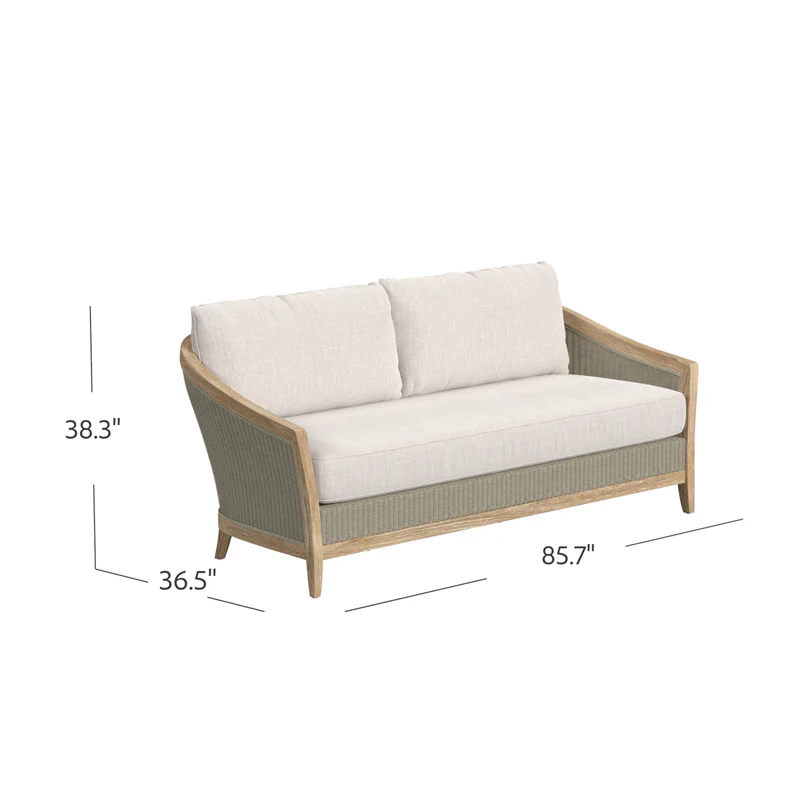 Sunset West Cambria Teak Outdoor Sofa