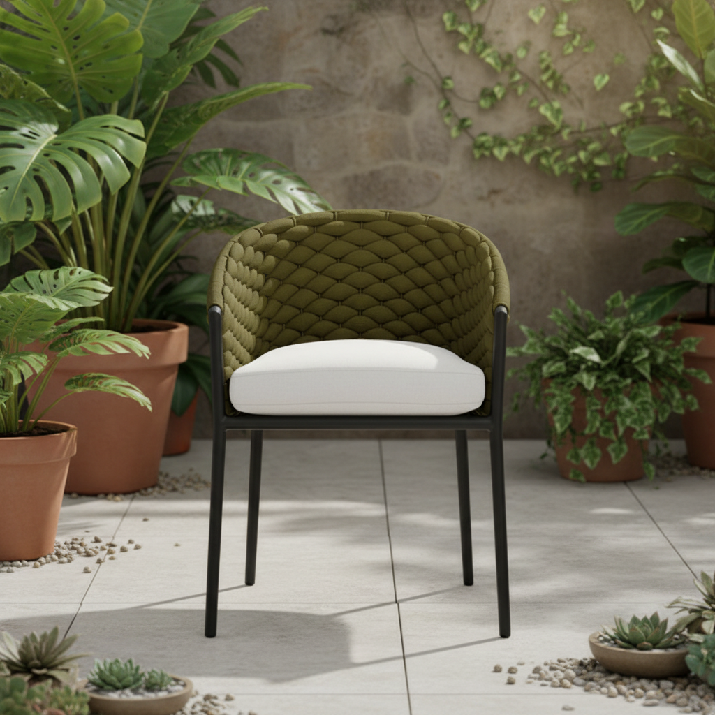 Lloyd Flanders Escape Aluminum Outdoor Dining Armchair