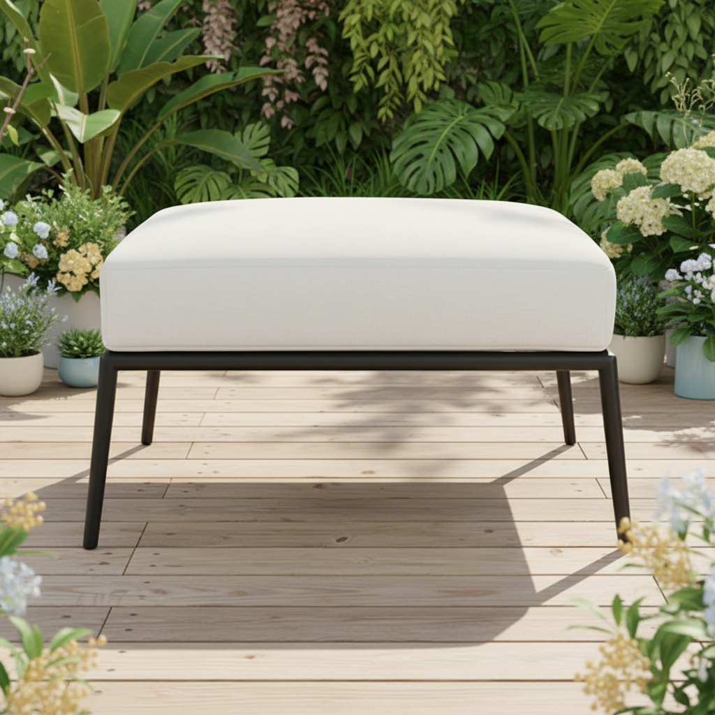 Lloyd Flanders Escape Aluminum Outdoor Ottoman