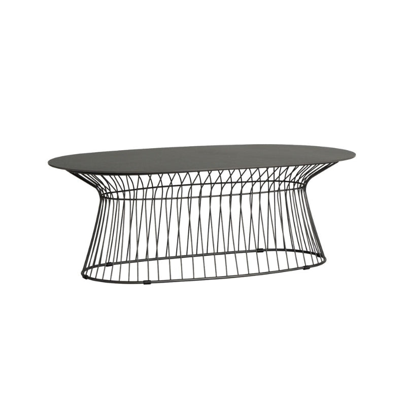 Lloyd Flanders Escape Aluminum Outdoor 47.5" Oval Cocktail Table