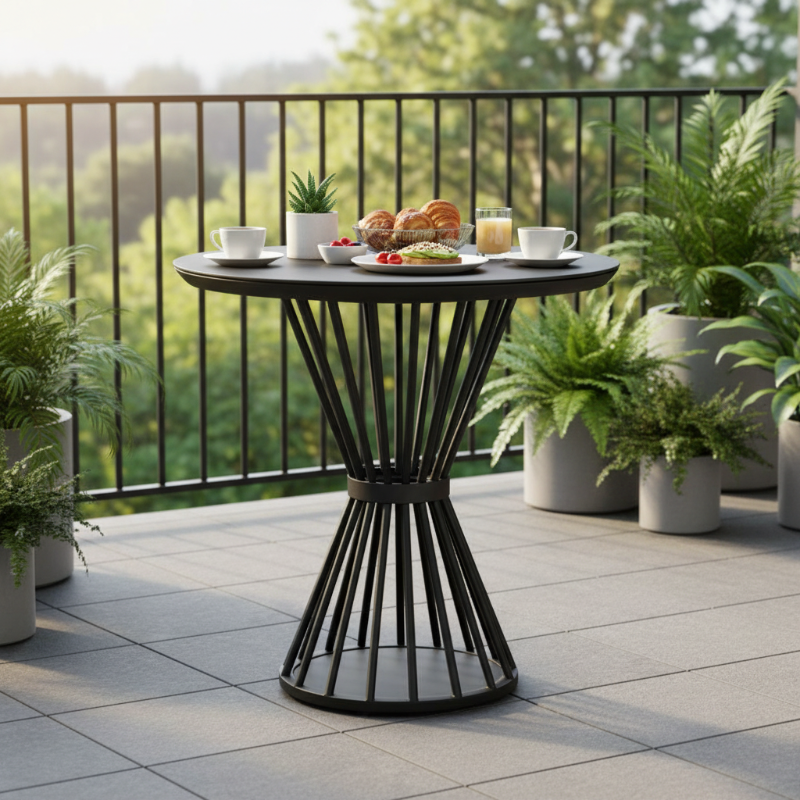 Lloyd Flanders Escape Aluminum Outdoor 36" Round Balcony Table