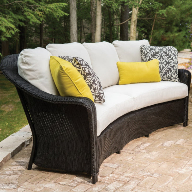 Lloyd Flanders Reflections Wicker Outdoor Crescent Sofa