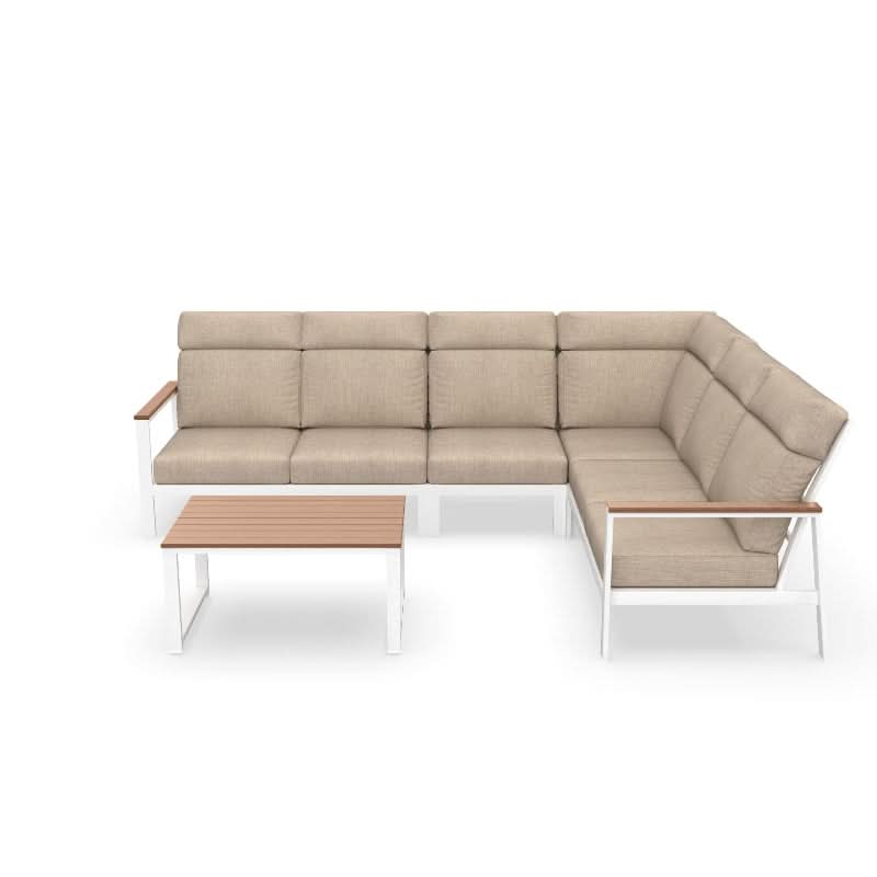 NorthCape International Ashford Aluminum Outdoor 6-Person Modular Patio Set