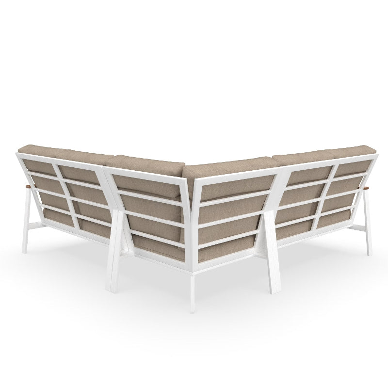 NorthCape International Ashford Aluminum Outdoor 5-Person Sectional Patio Set