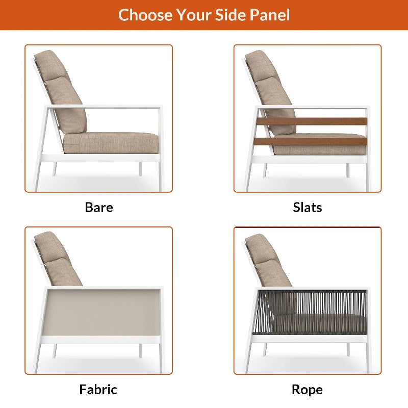 NorthCape International Ashford Aluminum Outdoor 5-Person Sectional Patio Set